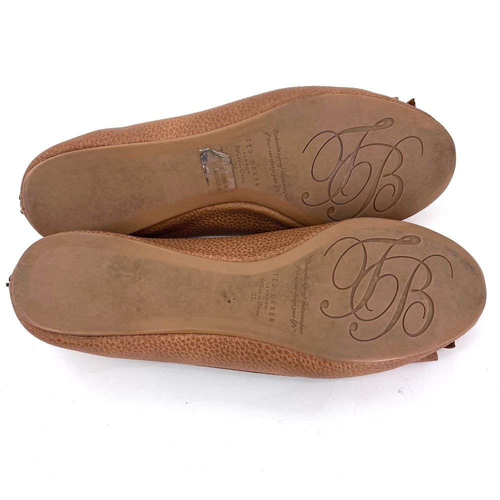 Ted Baker London Sually flats leather bow size 37 US 6.5 - Picture 5 of 10